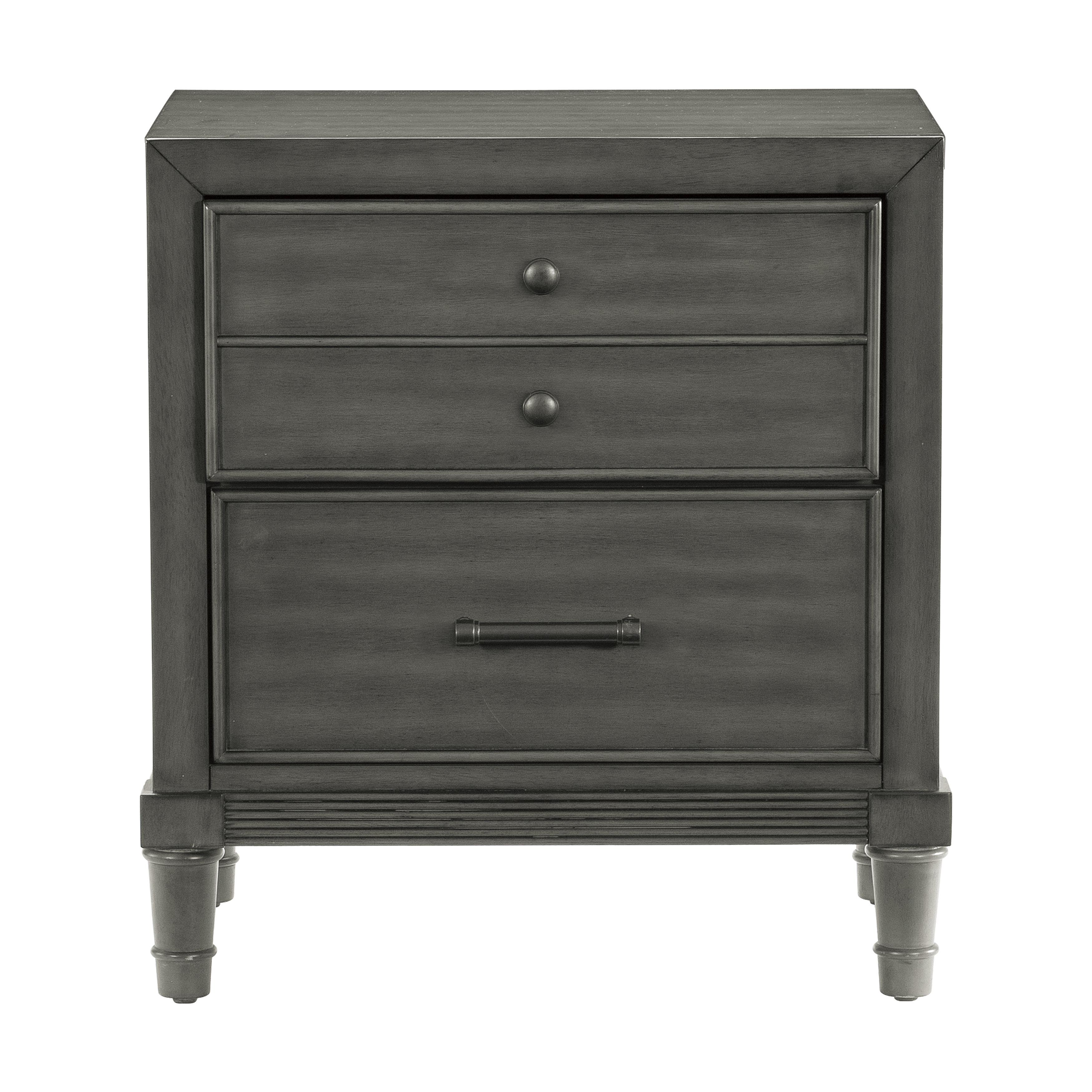 

    
Transitional Gray Wood Nightstand Homelegance 1573-4 Wittenberry

