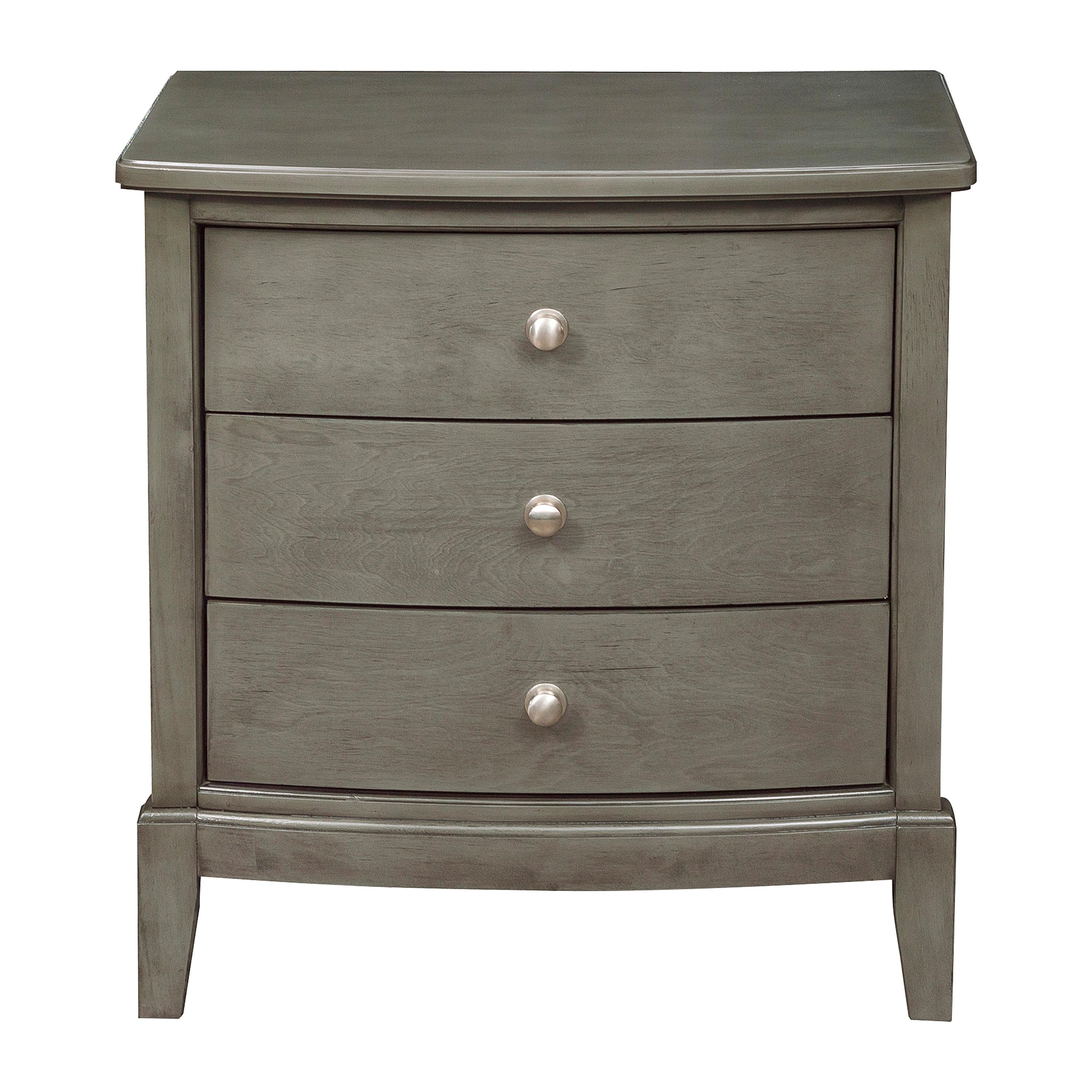 

    
Transitional Gray Wood Nightstand Homelegance 1730GY-4 Cotterill
