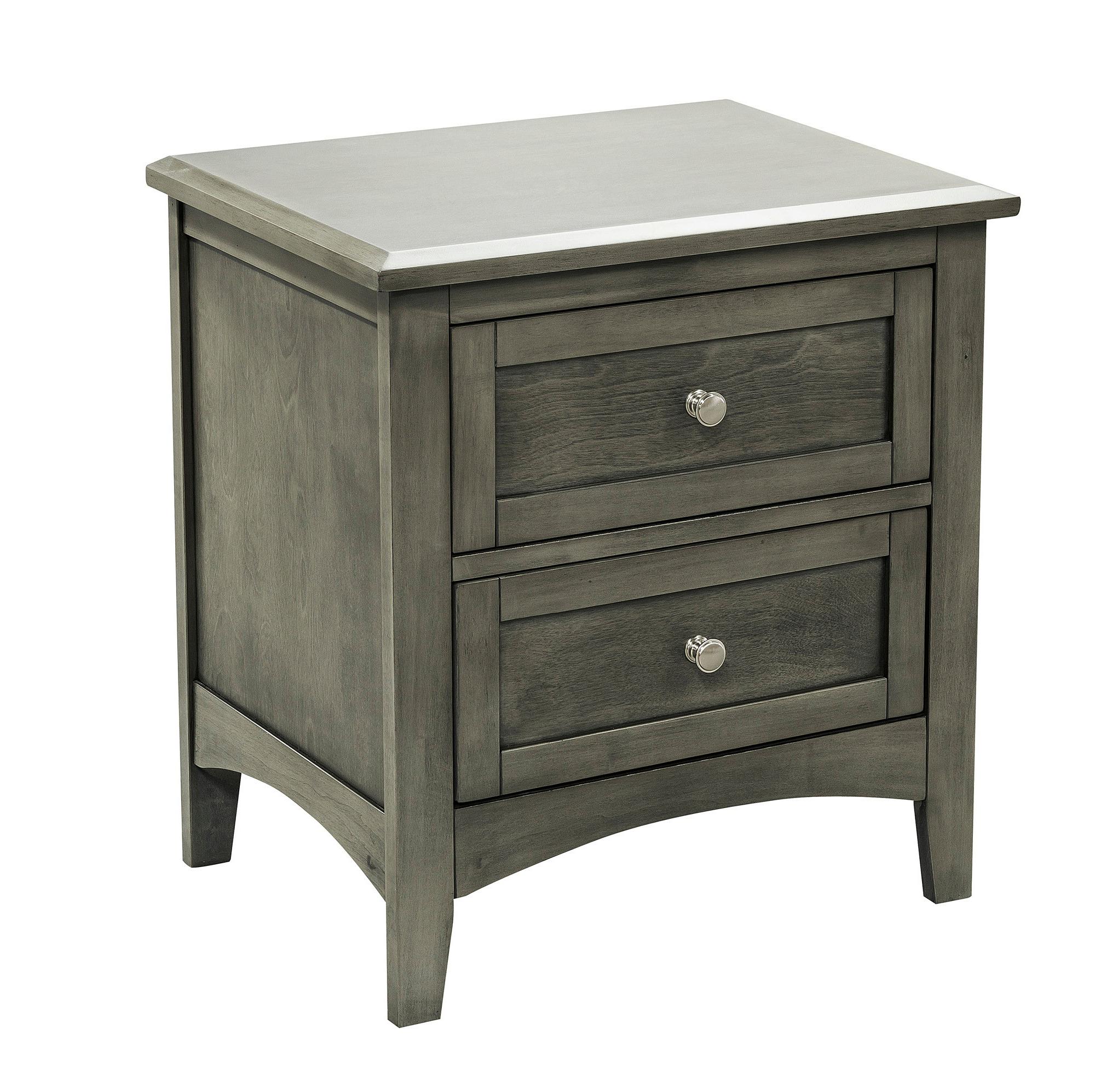 Transitional Nightstand 2046-4 Garcia 2046-4 in Gray 