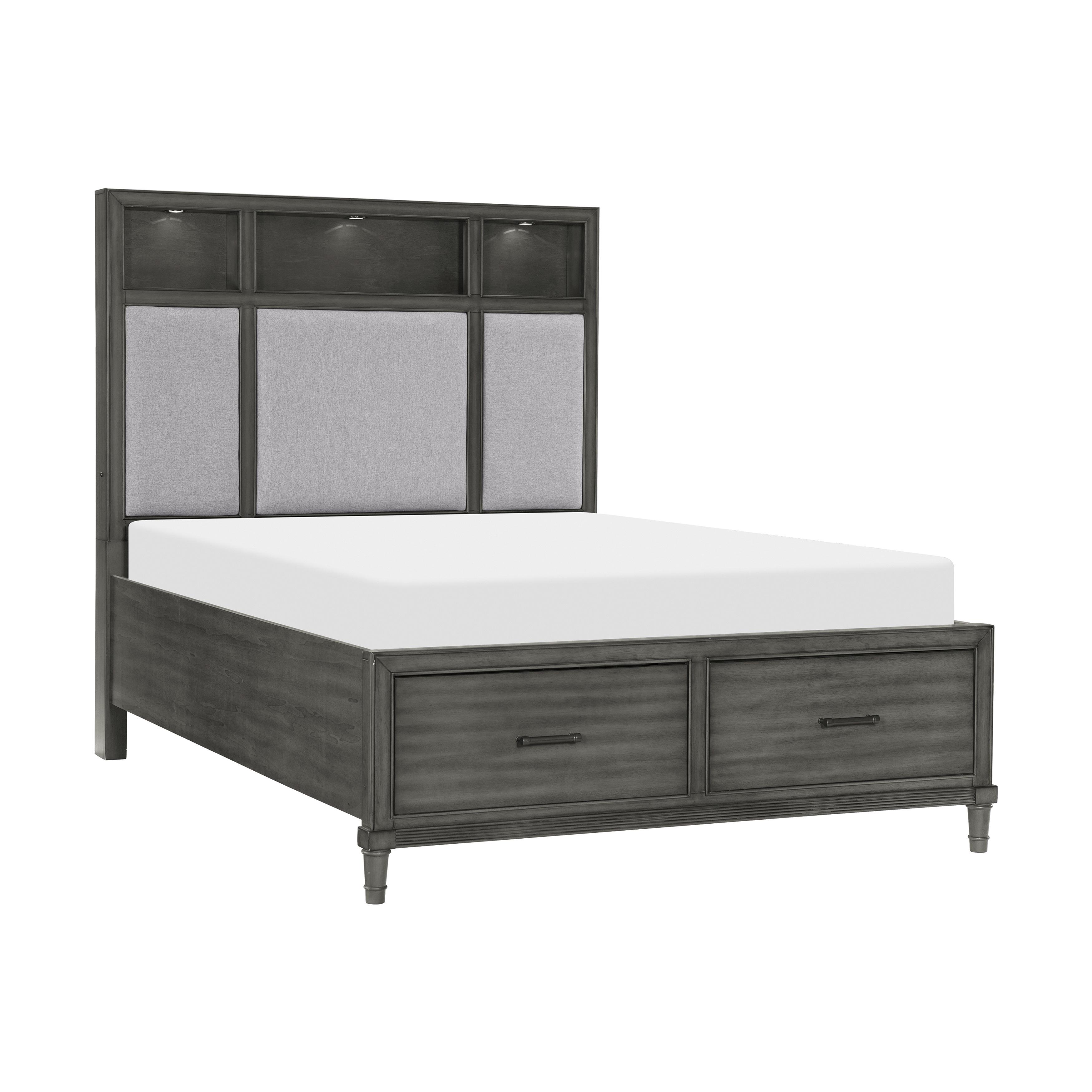 

    
Transitional Gray Wood Queen Bed Homelegance 1573-1* Wittenberry
