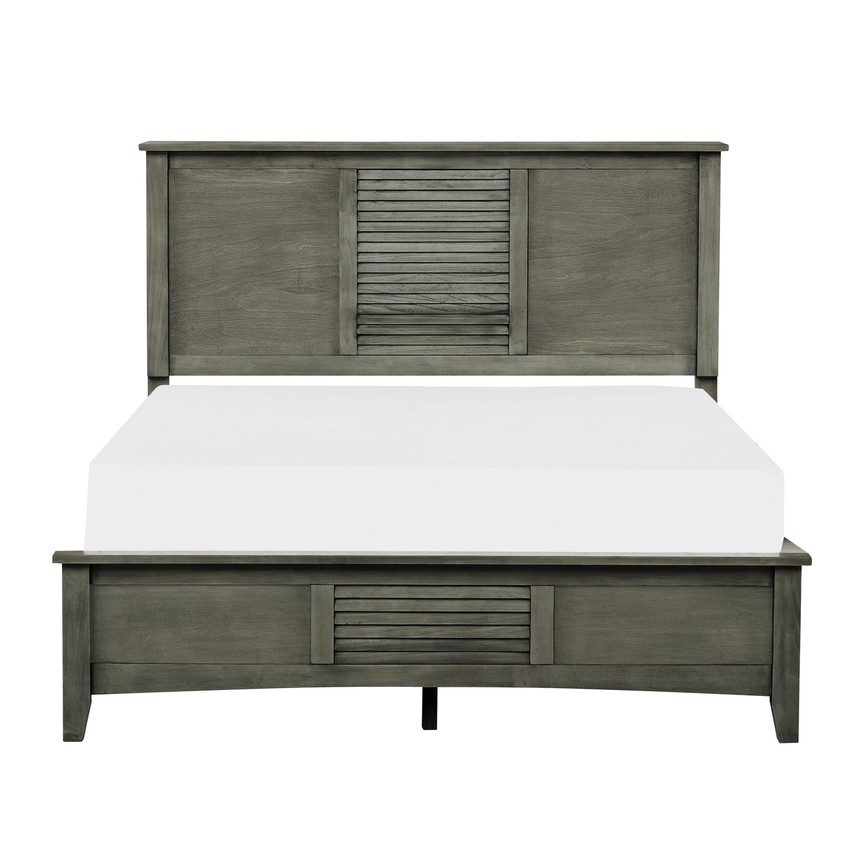 

    
Transitional Gray Wood Queen Bed Homelegance 2046-1* Garcia
