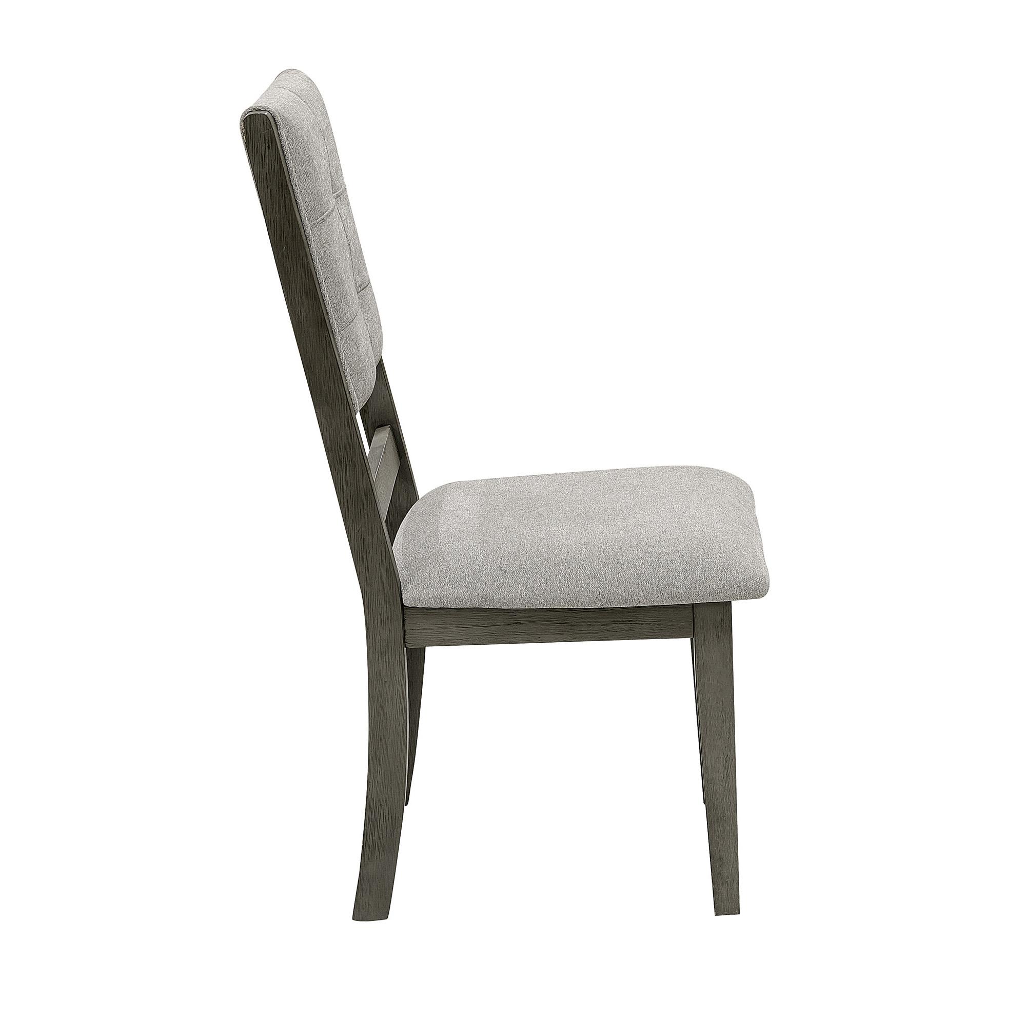 

    
Transitional Gray Wood Side Chair Set 2pcs Homelegance 5165GYS Nisky
