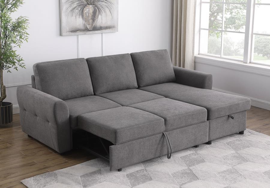 

    
511088-S Transitional Gray Wood Sleeper Sectional Sofa Coaster Andrea 511088
