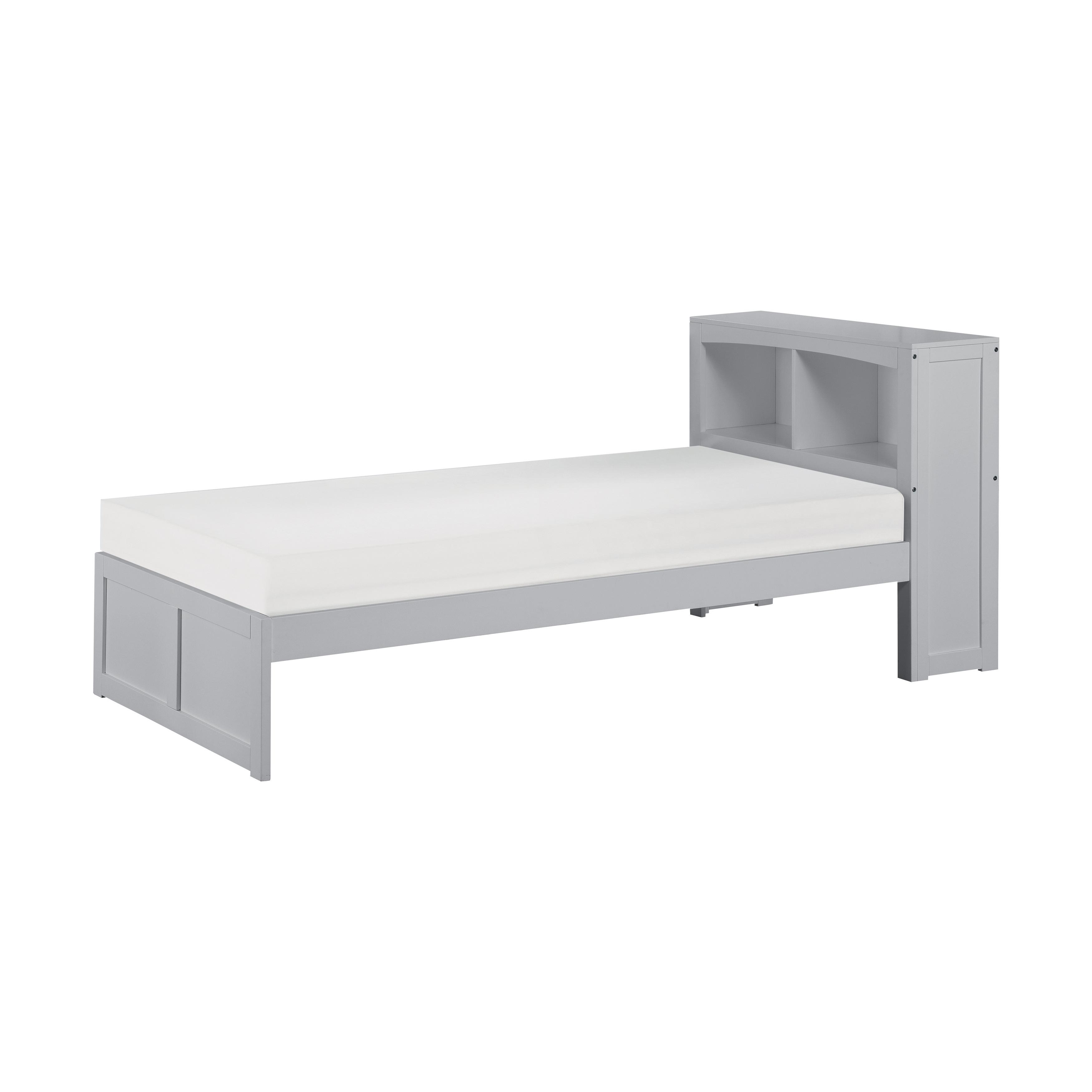 

    
Transitional Gray Wood Twin Bookcase Bed Homelegance B2063BC-1* Orion
