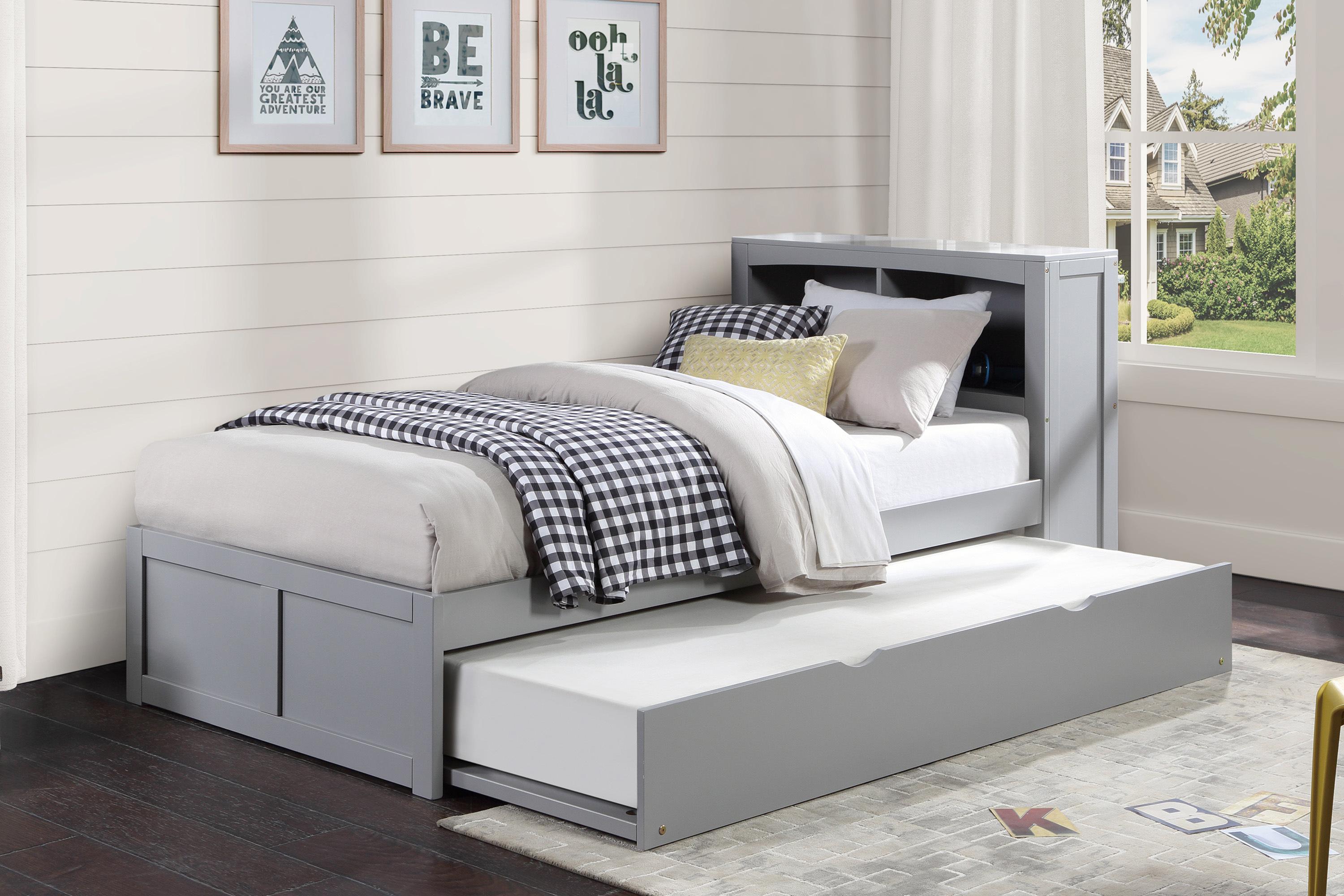 

                    
Homelegance B2063BC-1R* Orion Bookcase Bed w/Trundle Gray  Purchase 
