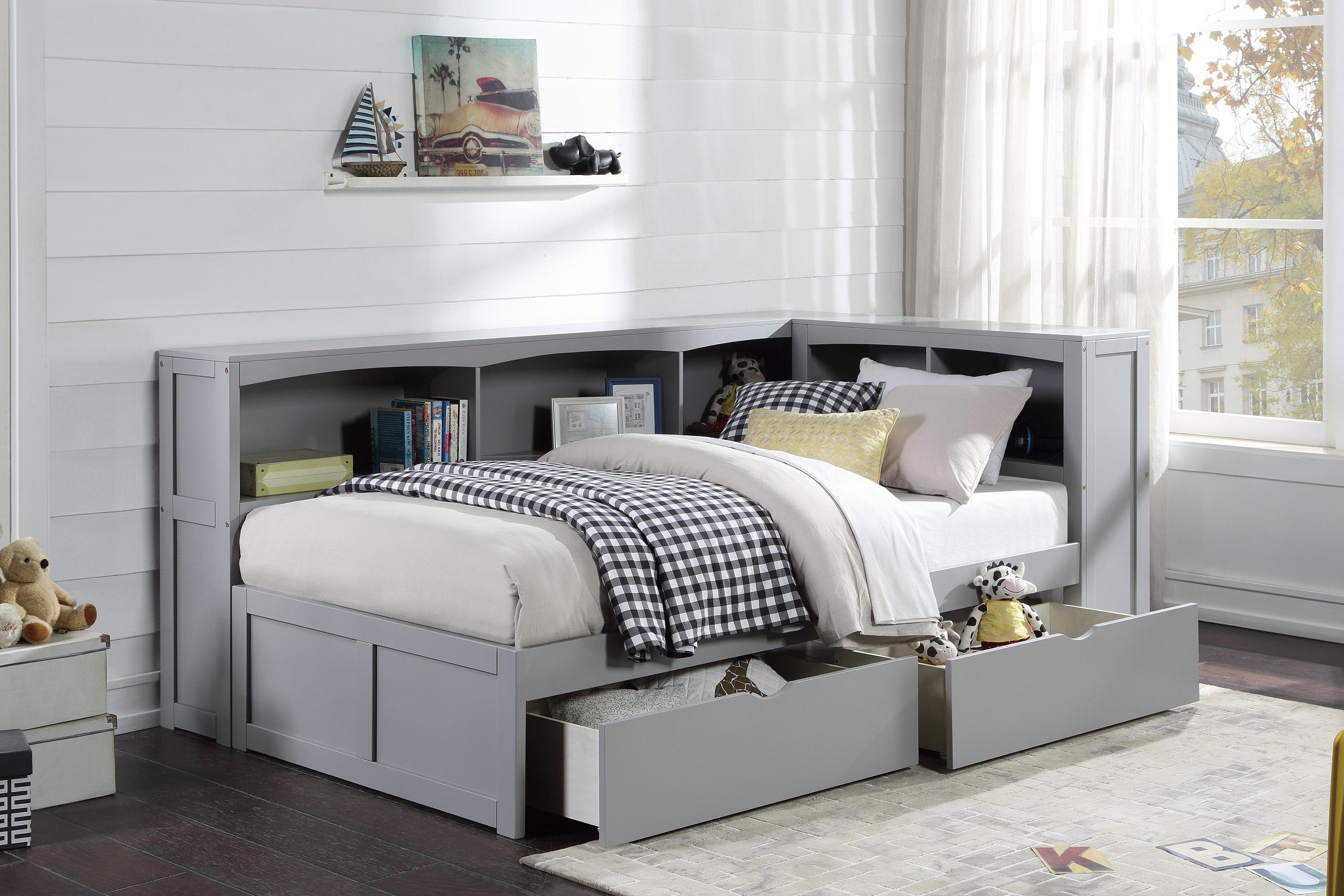 

                    
Homelegance B2063BC-1BCT* Orion Bookcase Corner Bed Gray  Purchase 

