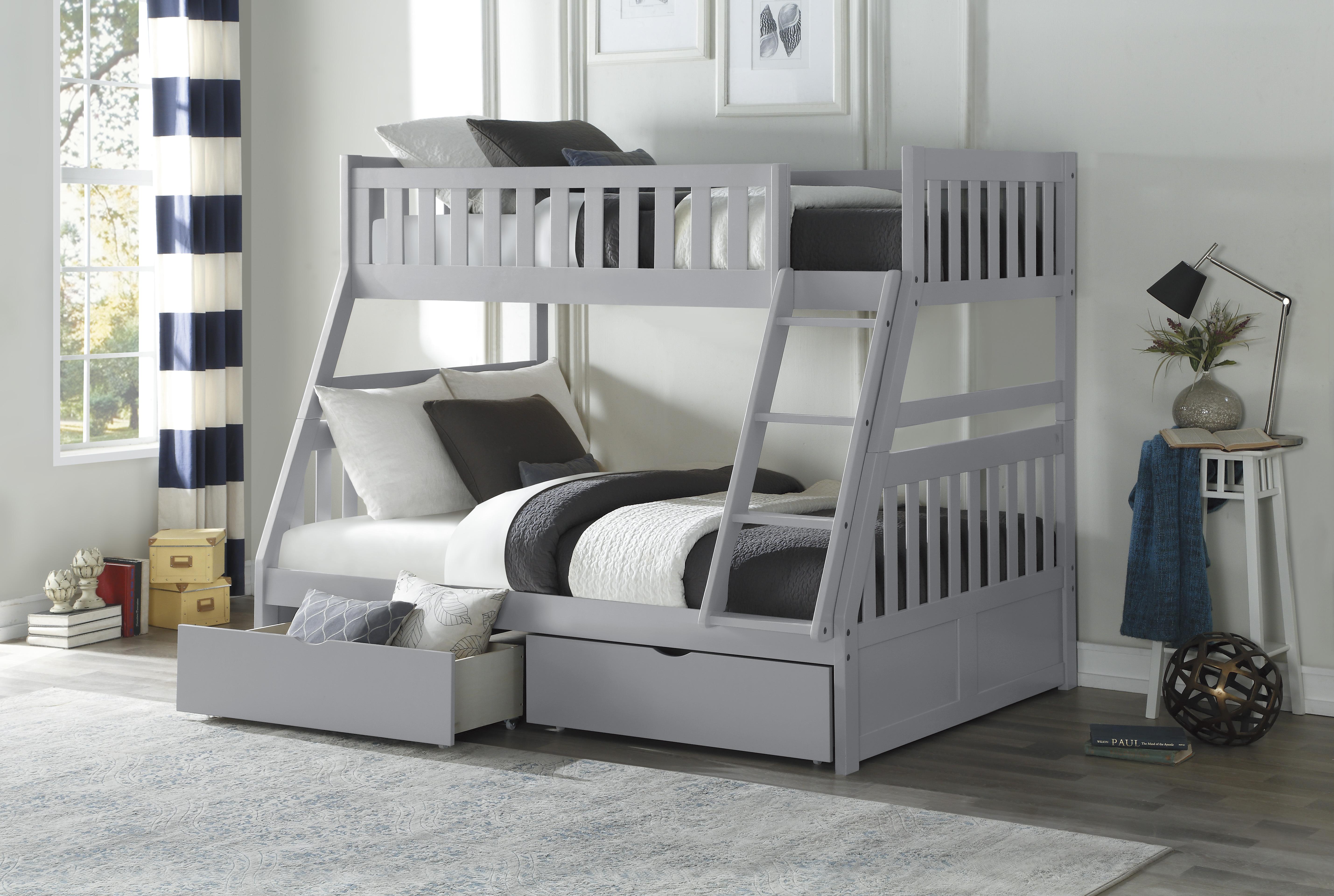 

    
Homelegance B2063TF-1*T Orion Twin/Full Bunk Bed Gray B2063TF-1*T
