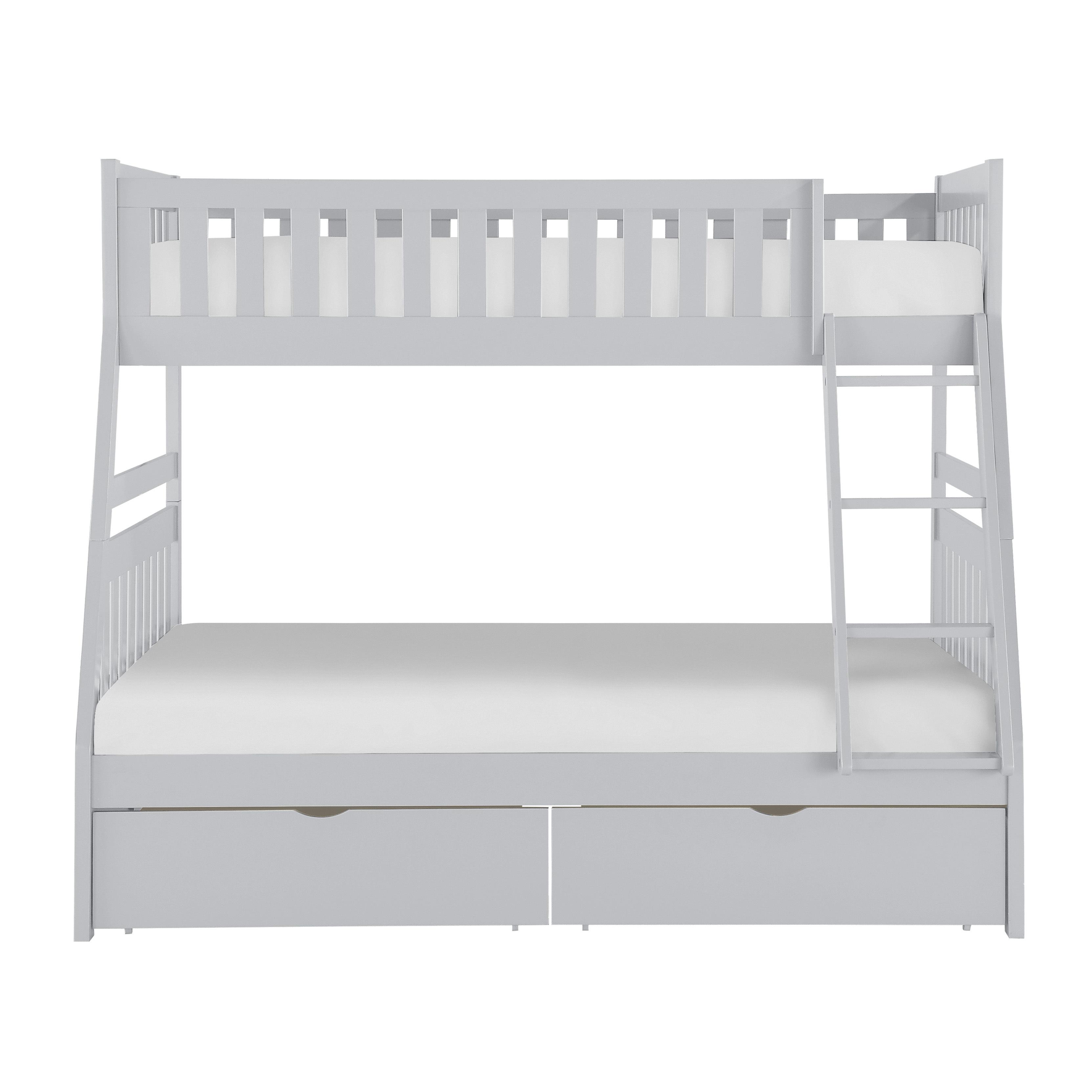 

    
Transitional Gray Wood Twin/Full Bunk Bed w/Storage Boxes Homelegance B2063TF-1*T Orion
