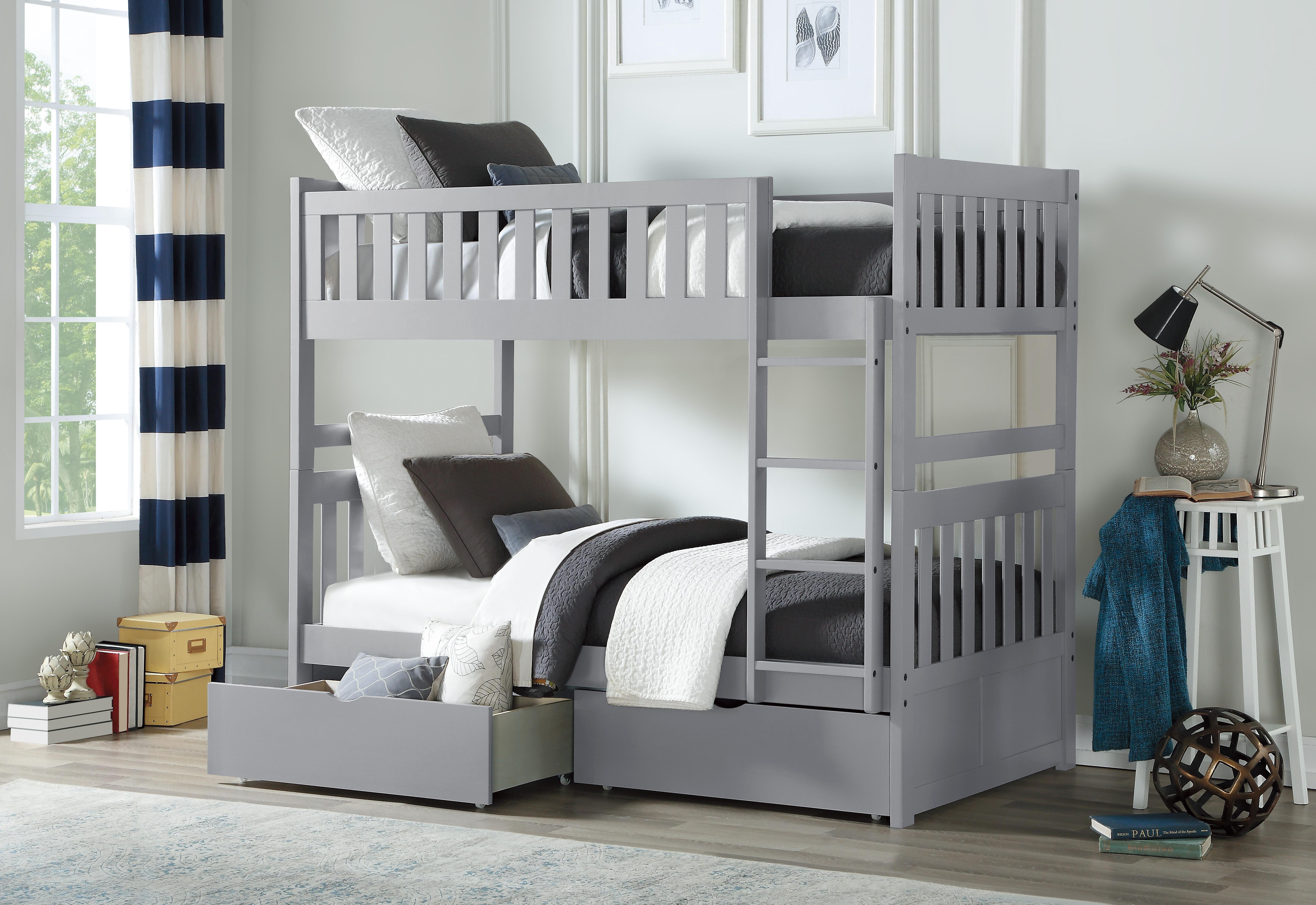 

    
Homelegance B2063-1*T Orion Twin/Twin Bunk Bed Gray B2063-1*T
