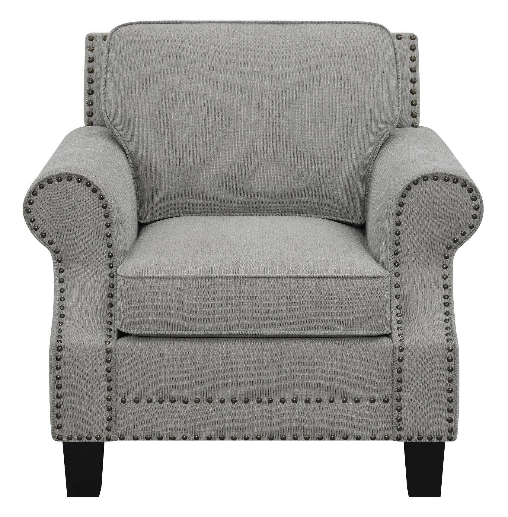 

    
Transitional Gray Woven Fabric Upholstery Arm Chair Coaster 506873 Sheldon
