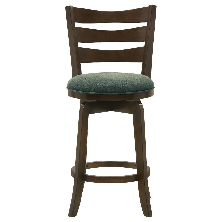 

        
Coaster Murphy Counter Height Swivel Bar Stool 181378-S Counter Height Stool Dark Cherry/Green Faux Leather 65195919897449
