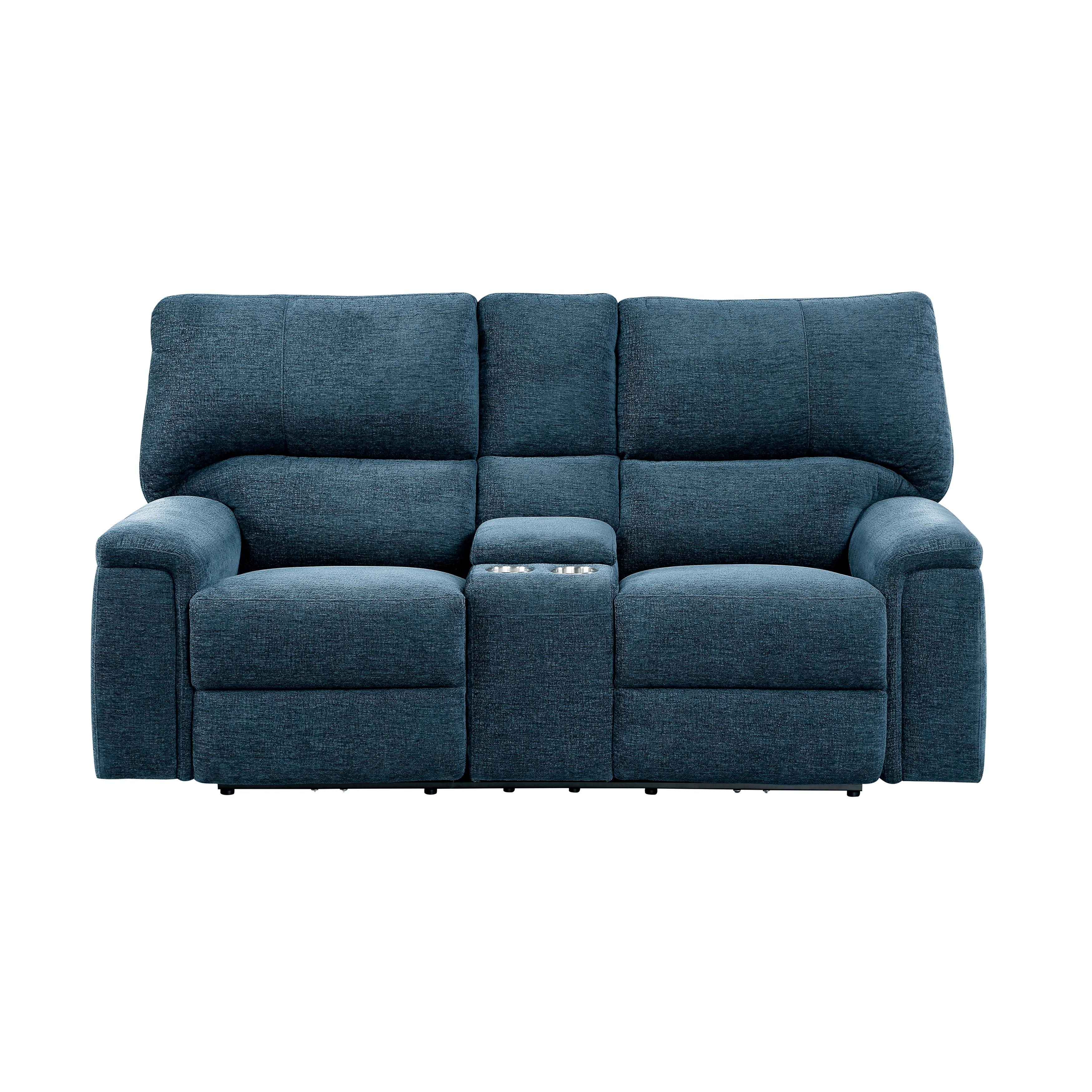 Transitional Power Reclining Loveseat 9413IN-2PWH Dickinson 9413IN-2PWH in Indigo Chenille