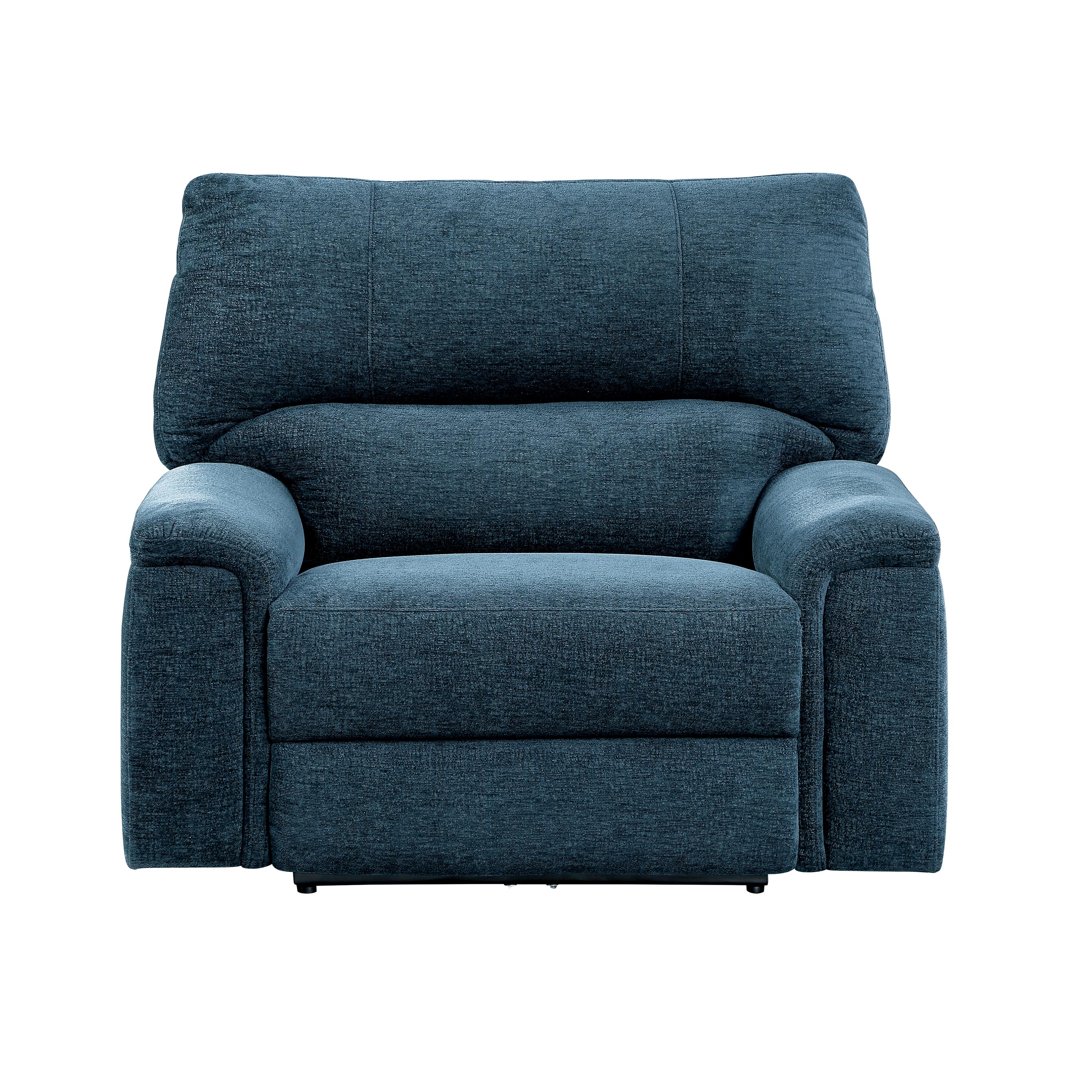 Transitional Reclining Chair 9413IN-1 Dickinson 9413IN-1 in Indigo Chenille