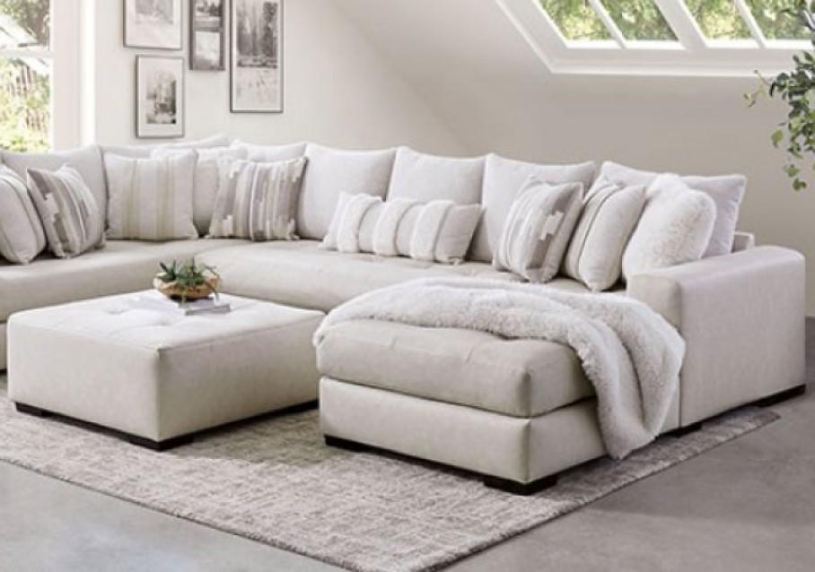 

    
Transitional Ivory Solid Wood Sectional Sofa Furniture of America Warrenton SM5170-SS
