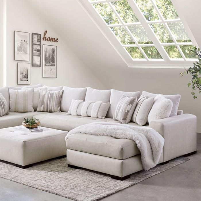 

    
Furniture of America Warrenton Sectional Sofa SM5170-SS Sectional Sofa Ivory/Black SM5170-SS
