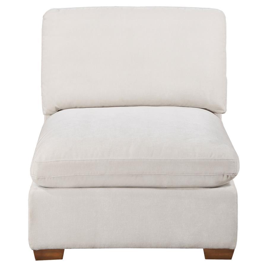 

    
Transitional Ivory Wood Armless Chair Coaster Lakeview 551461
