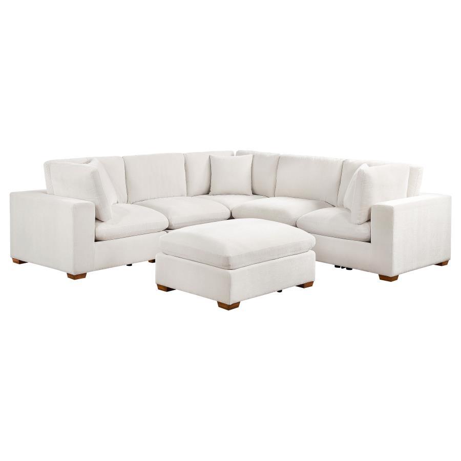 

    
Transitional Ivory Wood Modular Sectional Sofa Set 5PCS Coaster Lakeview 551461-SETB
