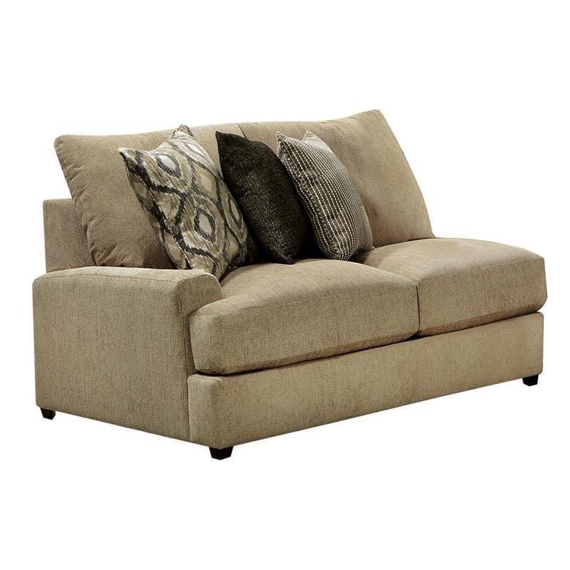 

    
Transitional Latte Chenille L-Shaped Small Sectional Sofa by Acme Vassenia 55816-2pcs
