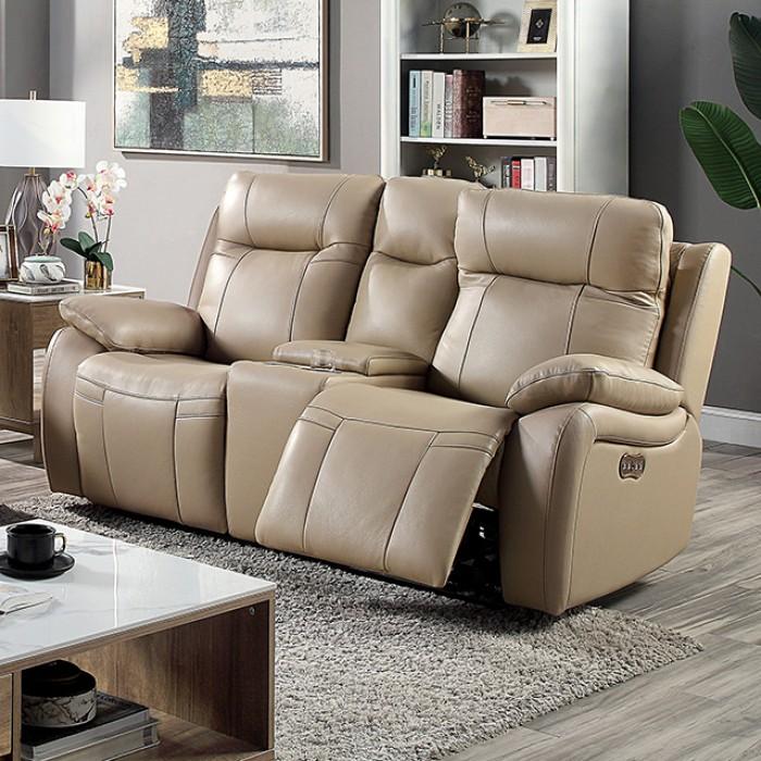 

    
Transitional Light Brown Solid Wood Power Reclining Loveseat Furniture of America Gaspe CM6739LB-LV-PM-L
