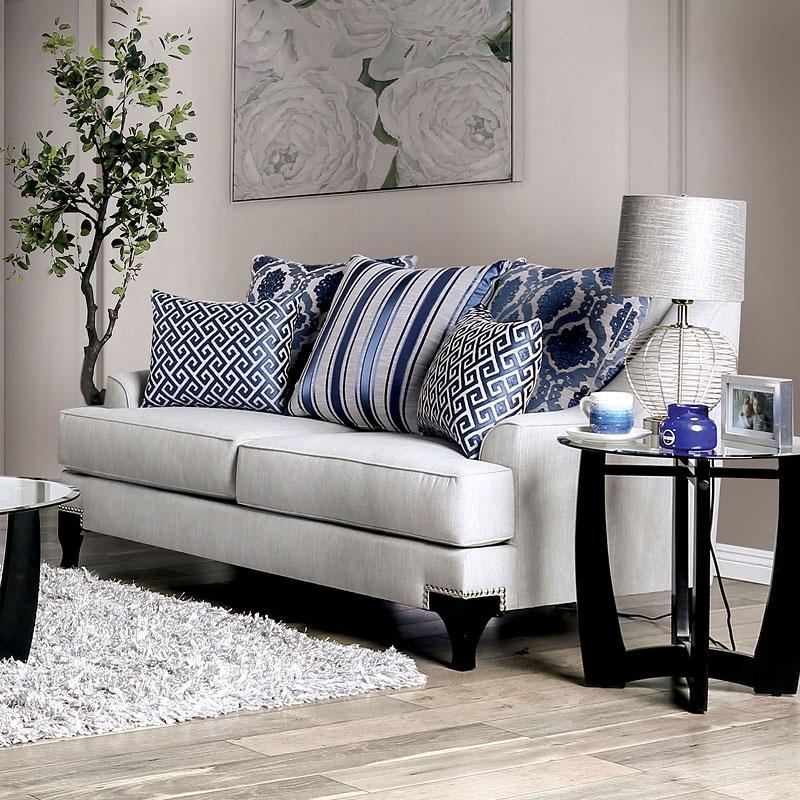 

    
Furniture of America SM2207-2PC Sisseton Sofa and Loveseat Set Light Gray SM2207-2PC
