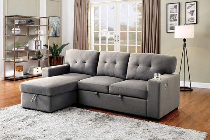 

    
Transitional Light Gray Fabric Sectional Sofa Furniture of America CM6069GY Sammy

