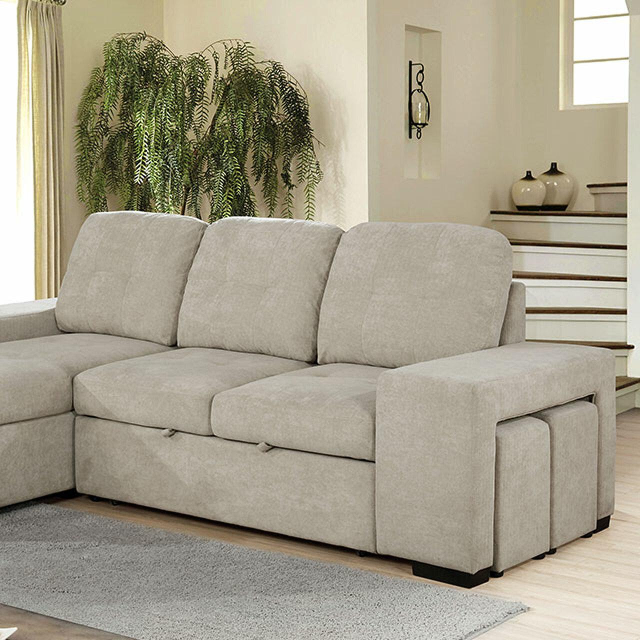 

    
Transitional Light Gray Fabric Sectional Sofa Furniture of America CM6959LG Jamiya
