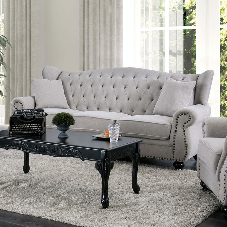 

    
Furniture of America CM6572GY-2PC Ewloe Sofa and Loveseat Set Beige CM6572GY-2PC
