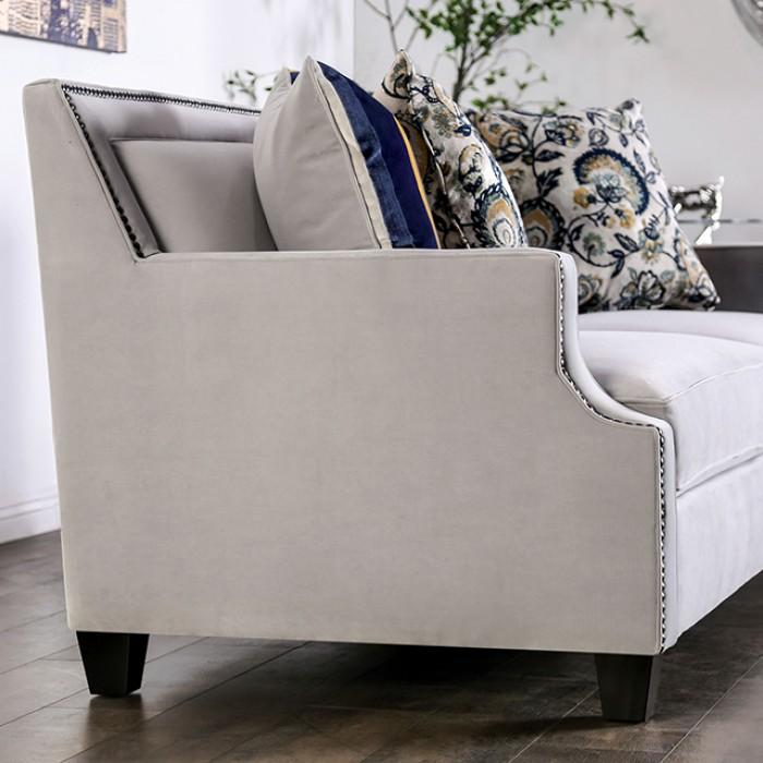 

        
Furniture of America Montecelio Living Room Set 2PCS SM2270-SF-S-2PCS Living Room Set Light Gray Velvet-like Fabric 52646525198498
