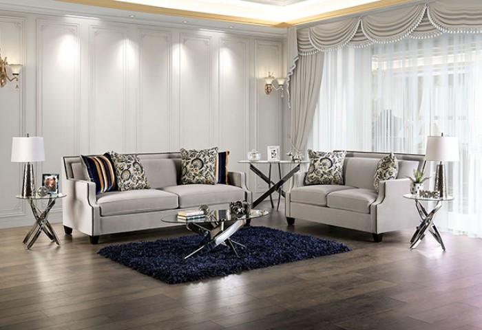 

    
Transitional Light Gray Solid Wood Living Room Set 2PCS Furniture of America Montecelio SM2270-SF-S-2PCS

