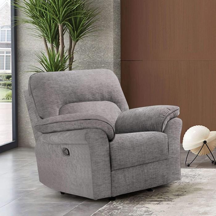 

    
Transitional Light Gray Solid Wood Manual Reclining Chair Furniture of America Josias CM9908DV-CH-C

