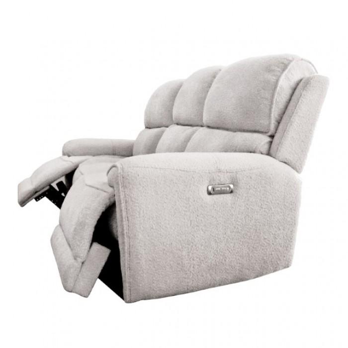 

    
 Shop  Transitional Light Gray Solid Wood Power Reclining Sofa Furniture of America Morcote FM62001LG-SF-PM-S
