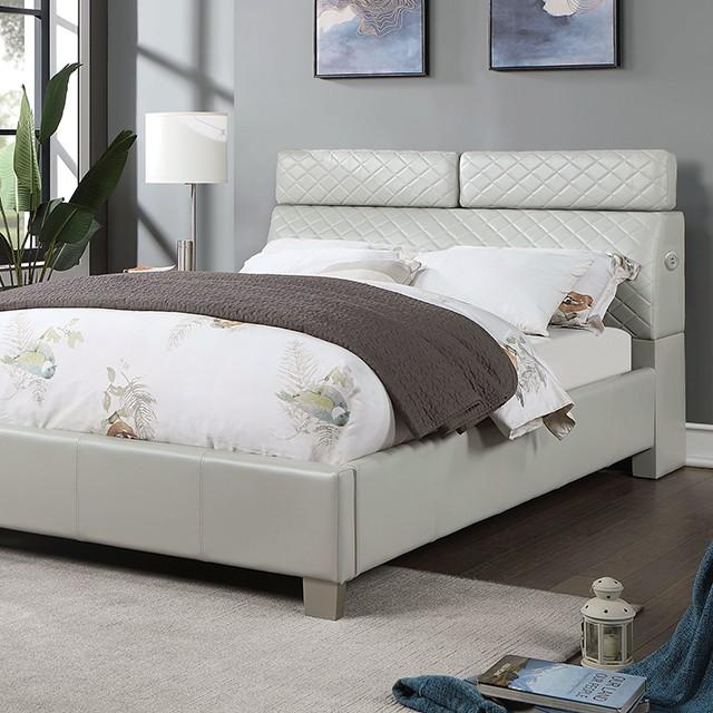 

    
Transitional Light Gray Solid Wood Queen Platform Bed Furniture of America Muttenz CM7469LG-Q
