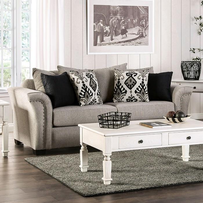 

    
Transitional Light Taupe & Black Linen-like Fabric Sofa Furniture of America SM6440-SF Belsize
