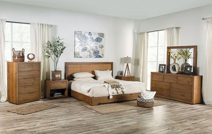 

    
Transitional Light Walnut Solid Wood King Platform Bedroom Set 3PCS Furniture of America Leirvik FOA7460WN-EK-3PCS
