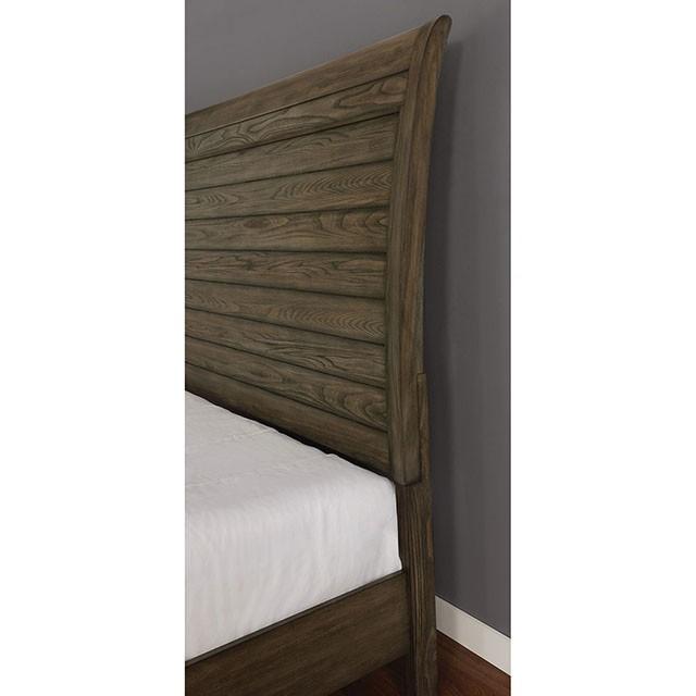 Transitional Panel Bed Gilbert Queen Panel Bed CM7894-Q CM7894-Q in Light Walnut 