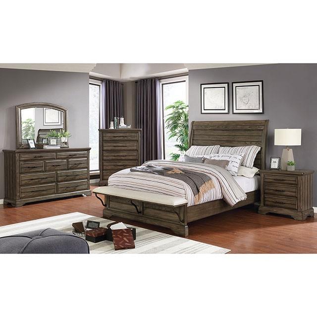 

    
Transitional Light Walnut Solid Wood Queen Panel Bedroom Set 3PCS Furniture of America Gilbert CM7894-Q-3PCS
