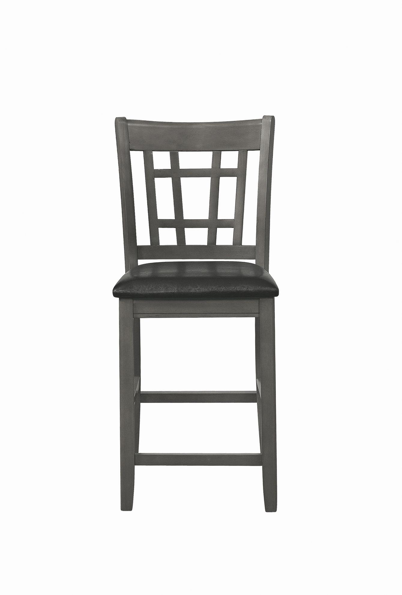 Transitional Counter Stool Set 108219 Lavon 108219 in Gray Leatherette