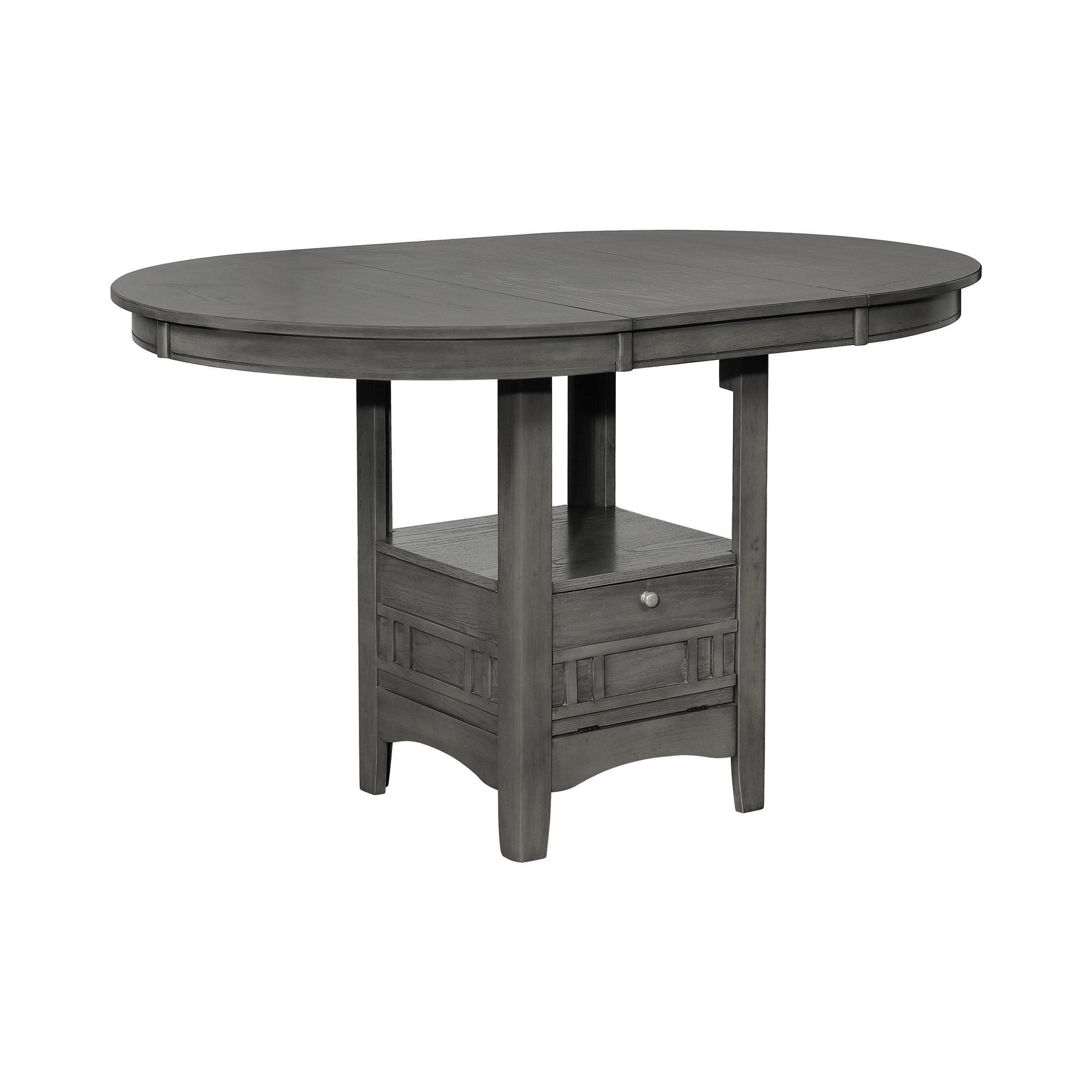 

    
Transitional Medium Gray Solid Wood Counter Height Table Coaster 108218 Lavon
