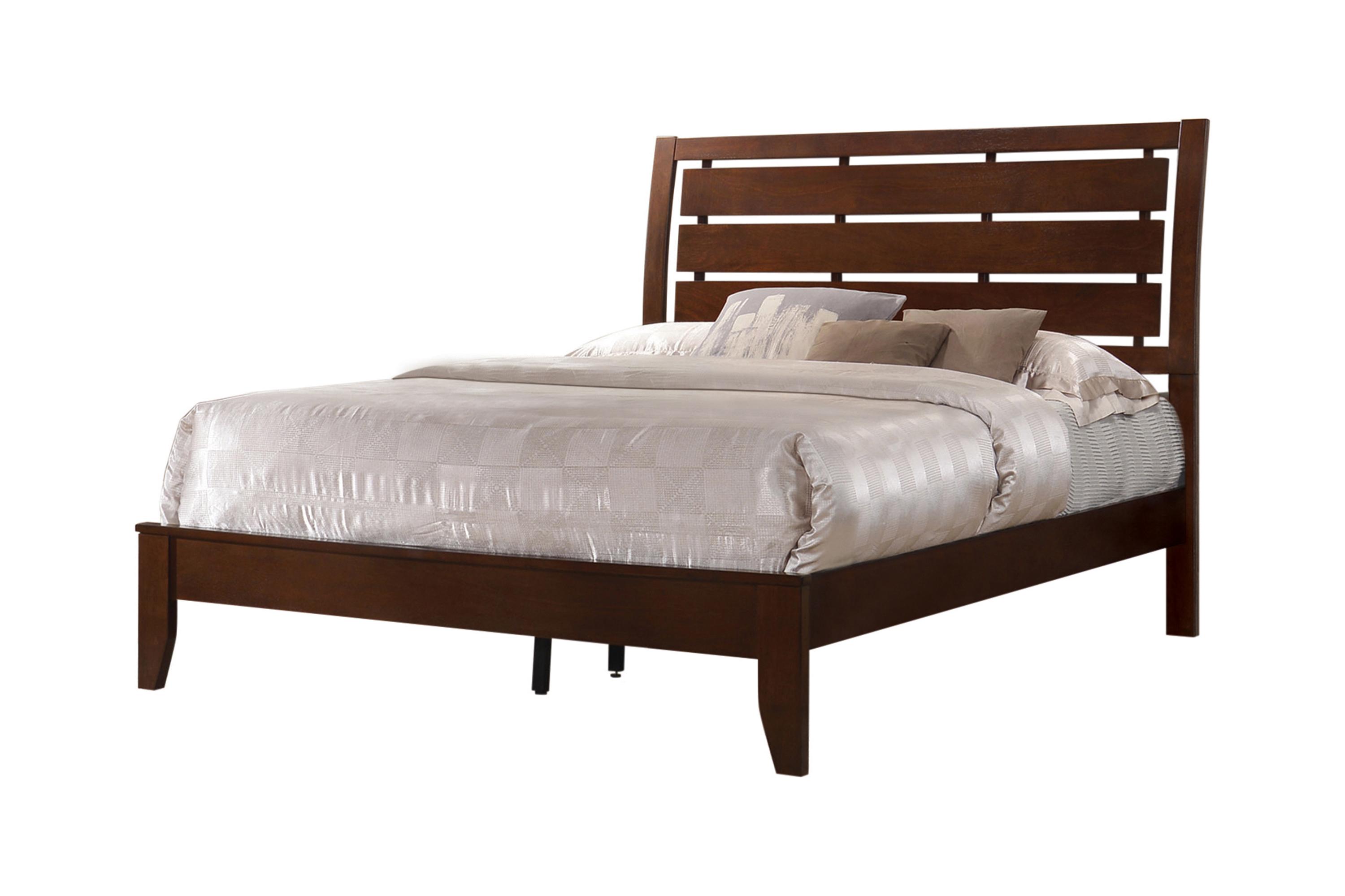 

    
Transitional Rich Merlot Wood King Bed Coaster 201971KE Serenity
