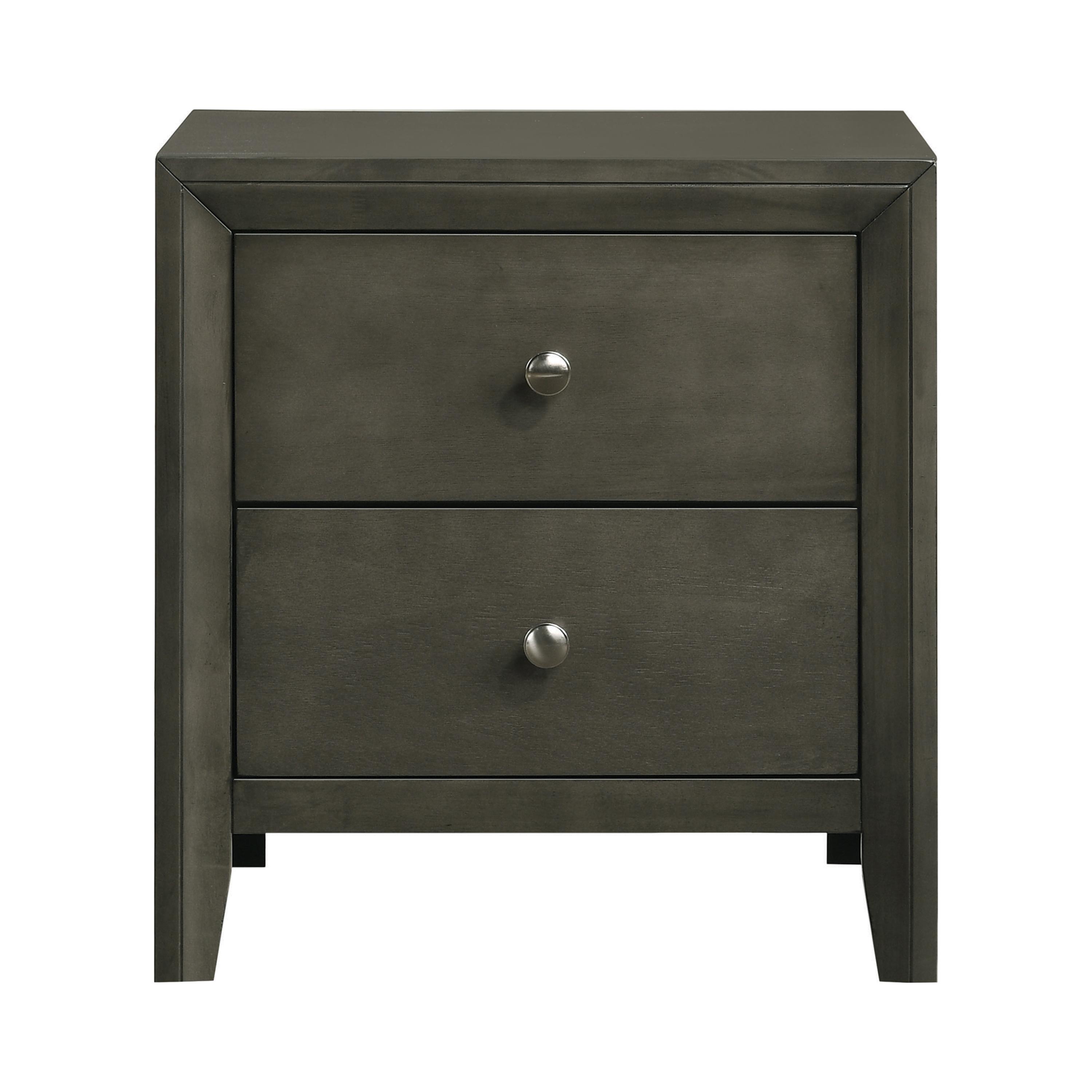 Transitional Nightstand 215842 Serenity 215842 in Gray 