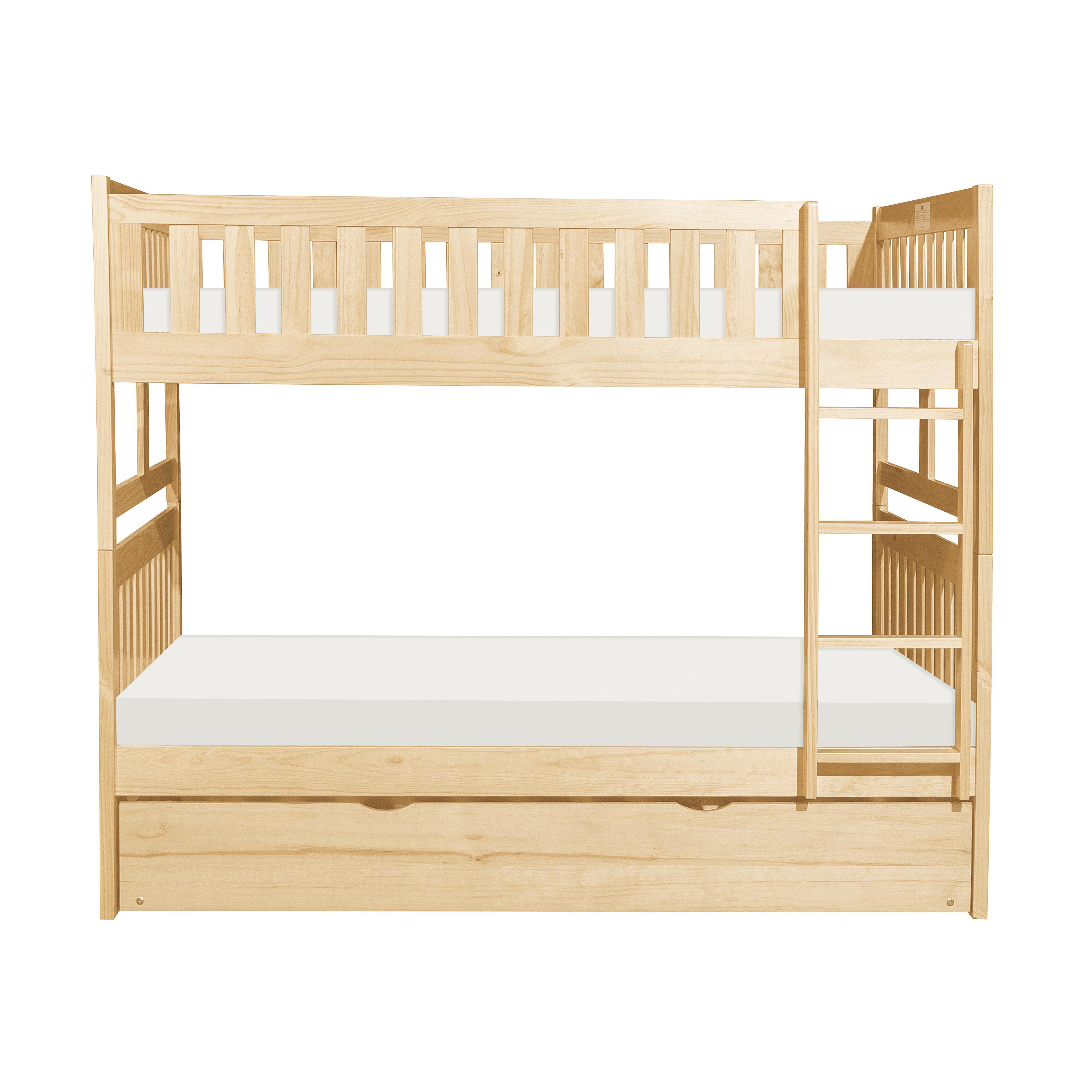 

    
Transitional Natural Pine Finish Wood Full/Full Bunk Bed w/Twin Trundle Homelegance B2043FF-1*R Bartly
