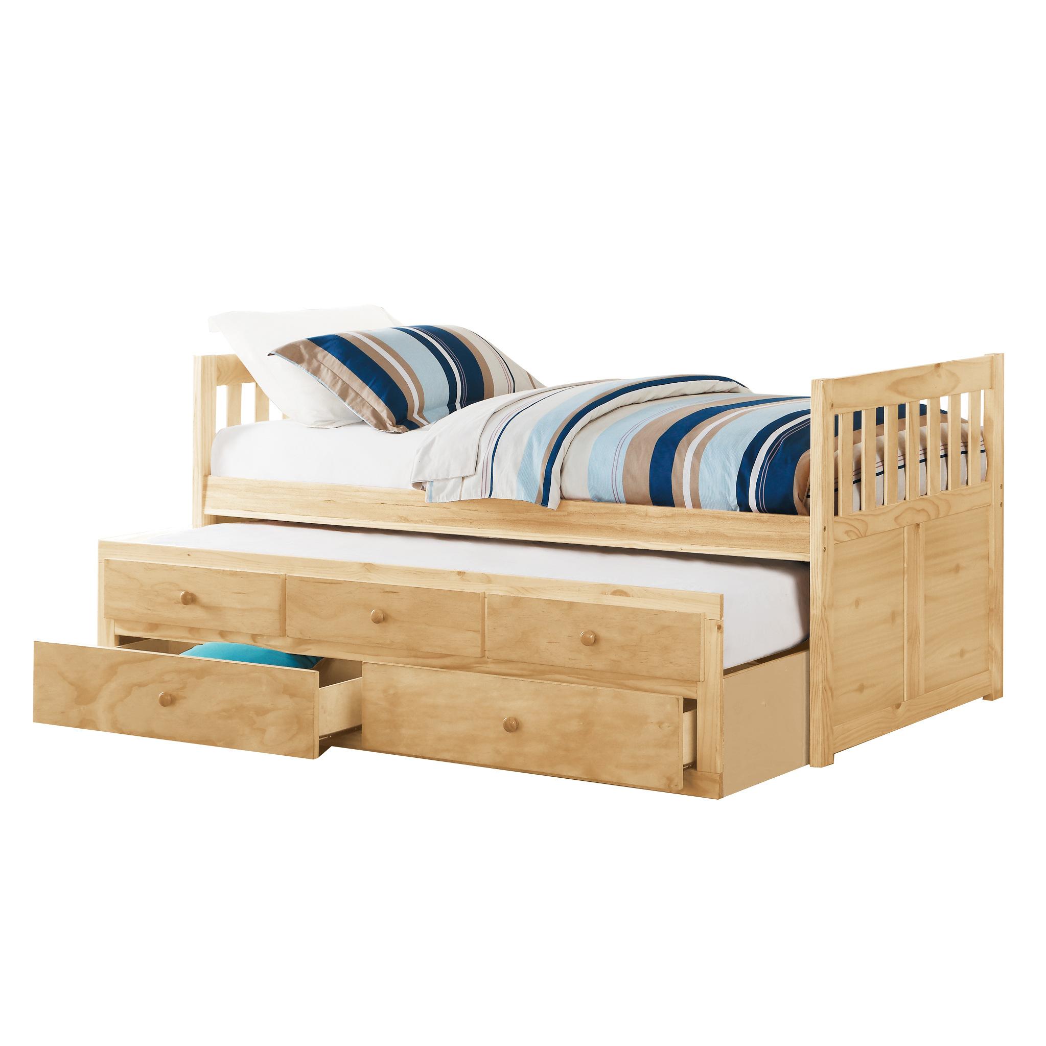 Transitional Twin/Twin Trundle Bed w/Storage Drawers B2043PR-1* Bartly B2043PR-1* in Natural 