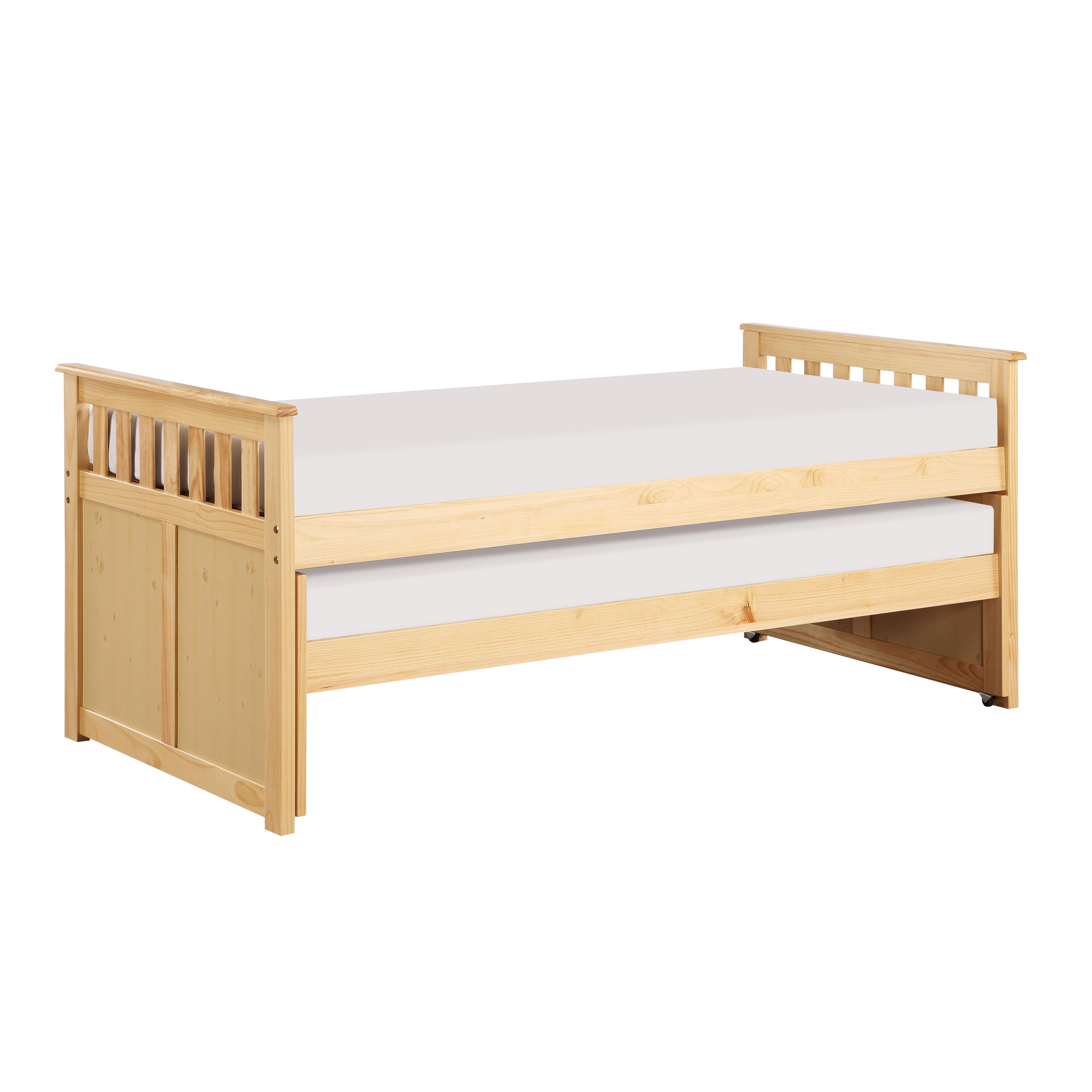 

    
Transitional Natural Pine Finish Wood Twin/Twin Bed Homelegance B2043RT-1* Bartly
