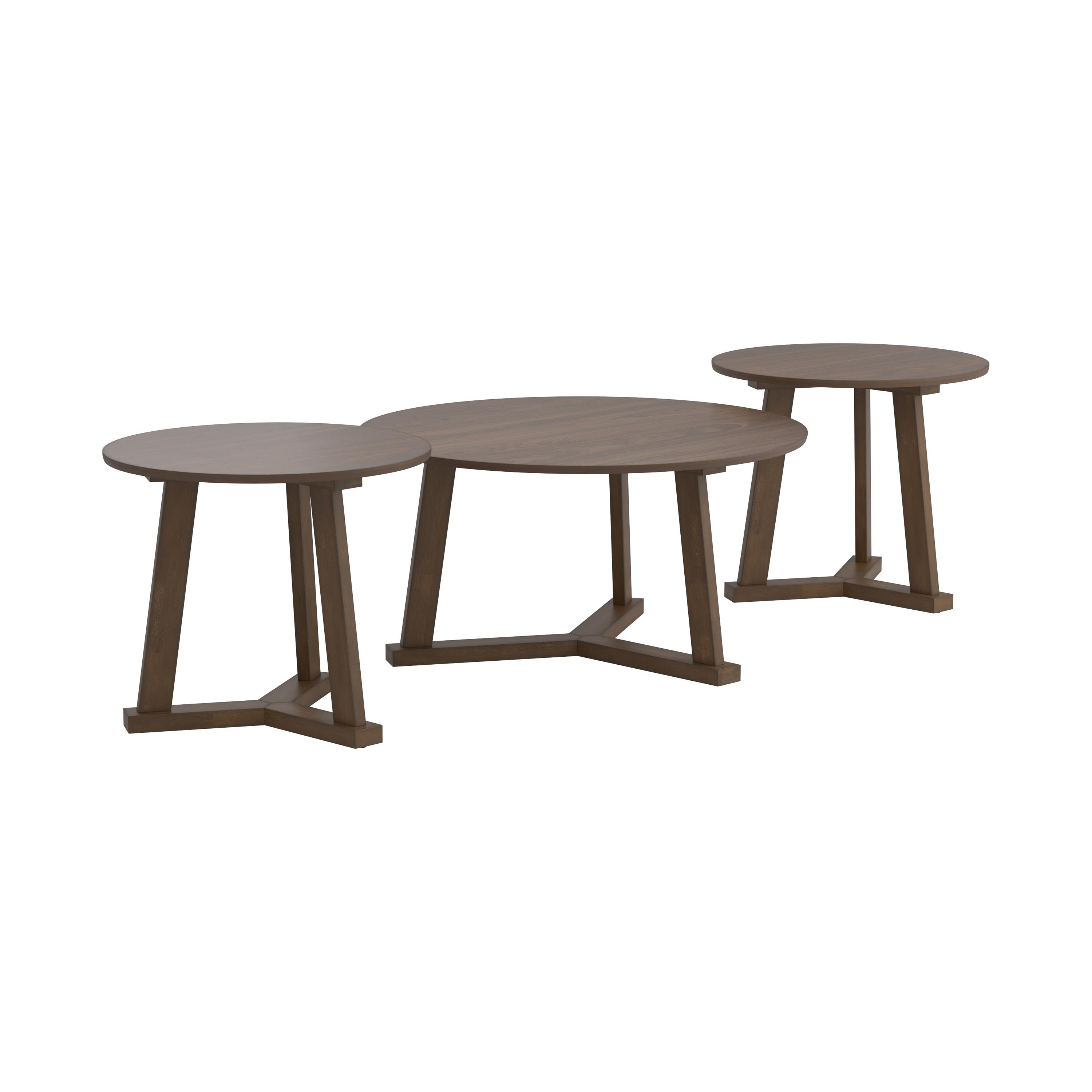 Transitional Coffee Table Set 722720 722720 in Walnut 