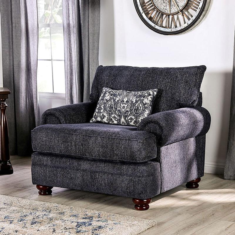 

                    
Furniture of America SM5157-SF-3PC Hadleigh Sofa Loveseat and Chair Set Navy Chenille Purchase 
