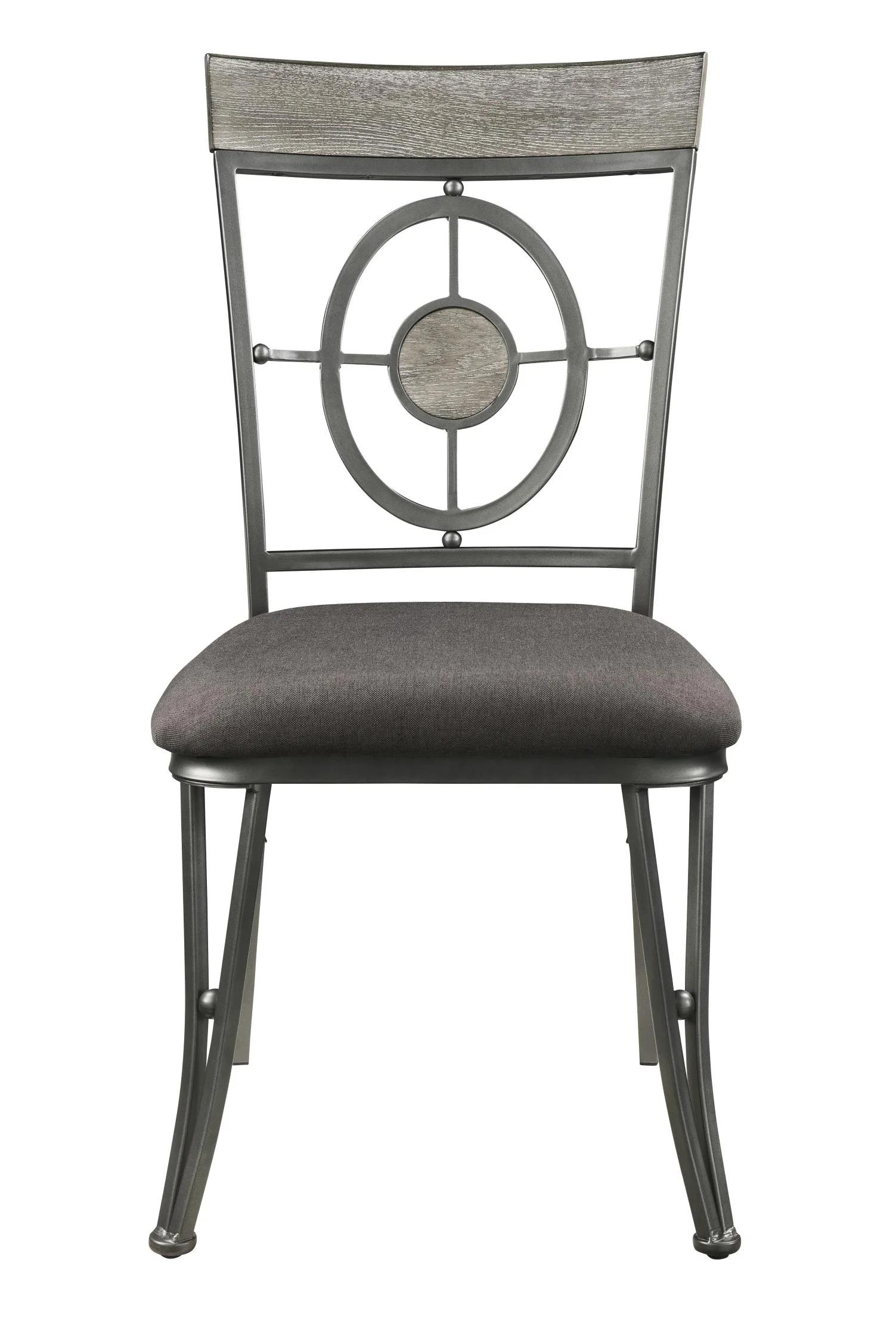 

    
Transitional Oak Fabric & Gunmetal Side Chair Set by Acme Landis 73187-2pcs
