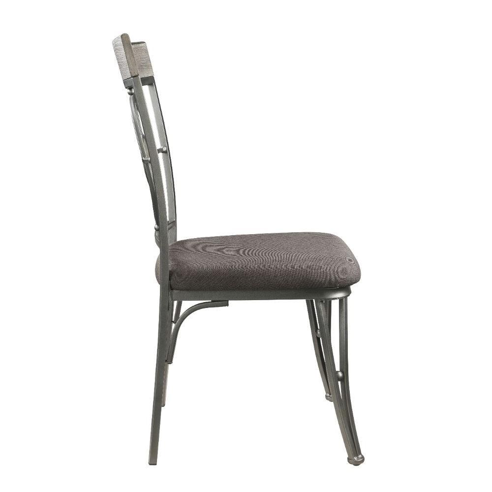 

                    
Acme Furniture Landis Side Chair Set Oak Fabric Purchase 
