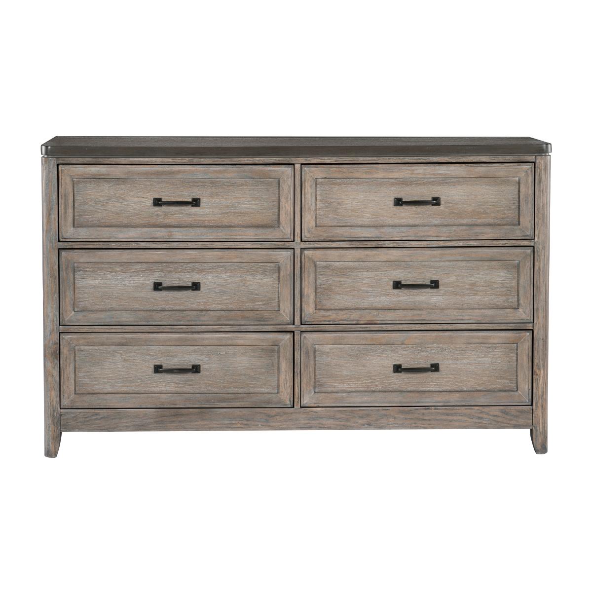 

    
Transitional Oak & Fray Solid Wood Dresser Homelegance 1412-5 Newell
