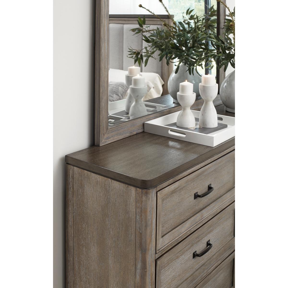 

    
 Shop  Transitional Oak & Fray Solid Wood Dresser w/Mirror Homelegance 1412-5 Newell
