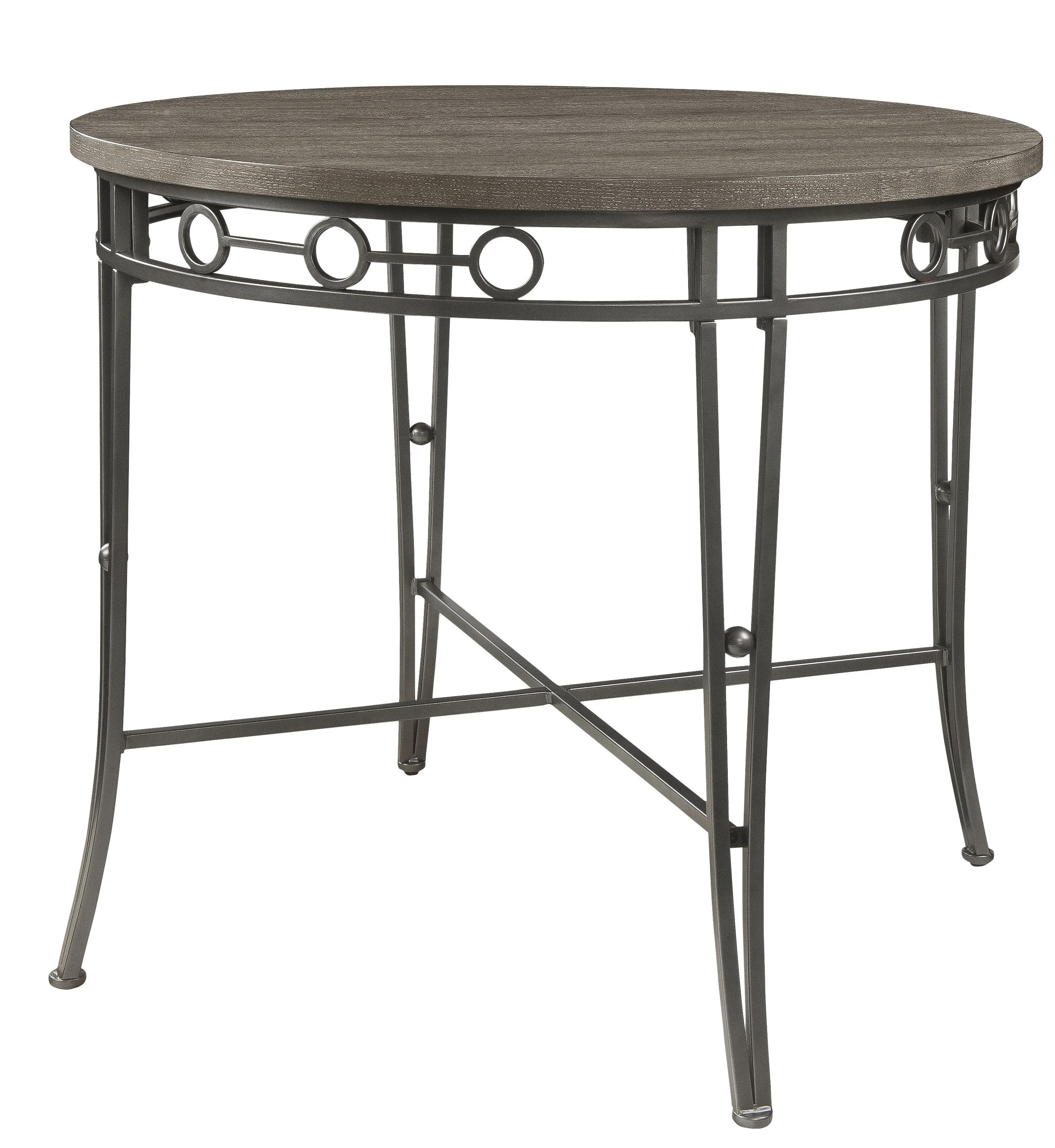 

    
Transitional Oak & Gunmetal Counter Height Table by Acme Landis 73180
